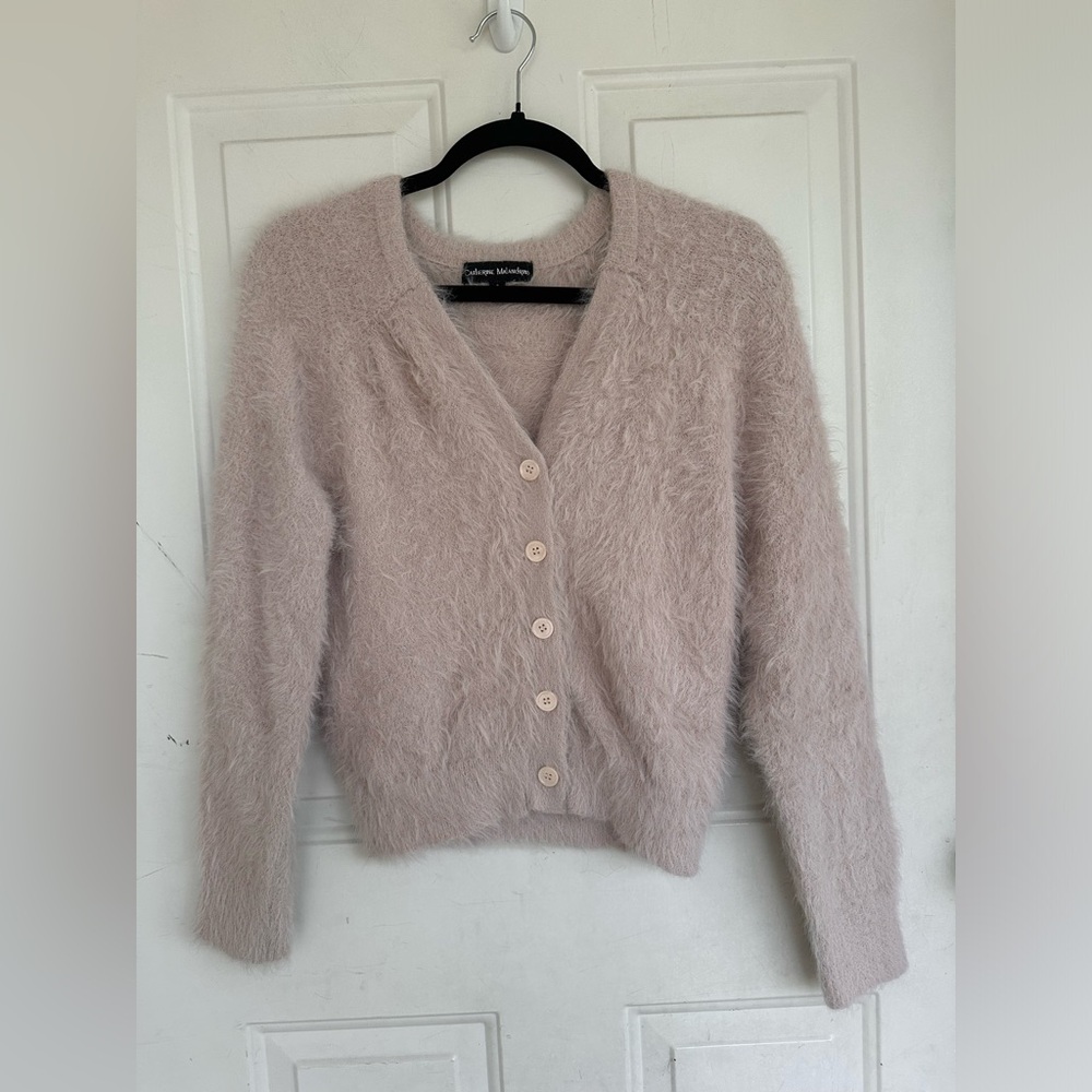 CATHERINE MALANDRIN extremely soft fluffy button up top Size S